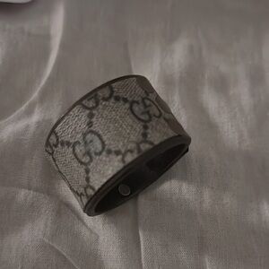 Beige and Dark Brown bracelet with Gucci G